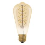 Ledvance Vintage 1906 LED E27 Peer Goud 4.8W 420lm - 822 Zeer Warm Wit | Dimbaar - Vervangt 37W