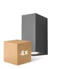 Voordeelpak 4x D'Lite Wandlamp Vrebos Aluminium Zwart | Geschikt voor 2x GU10